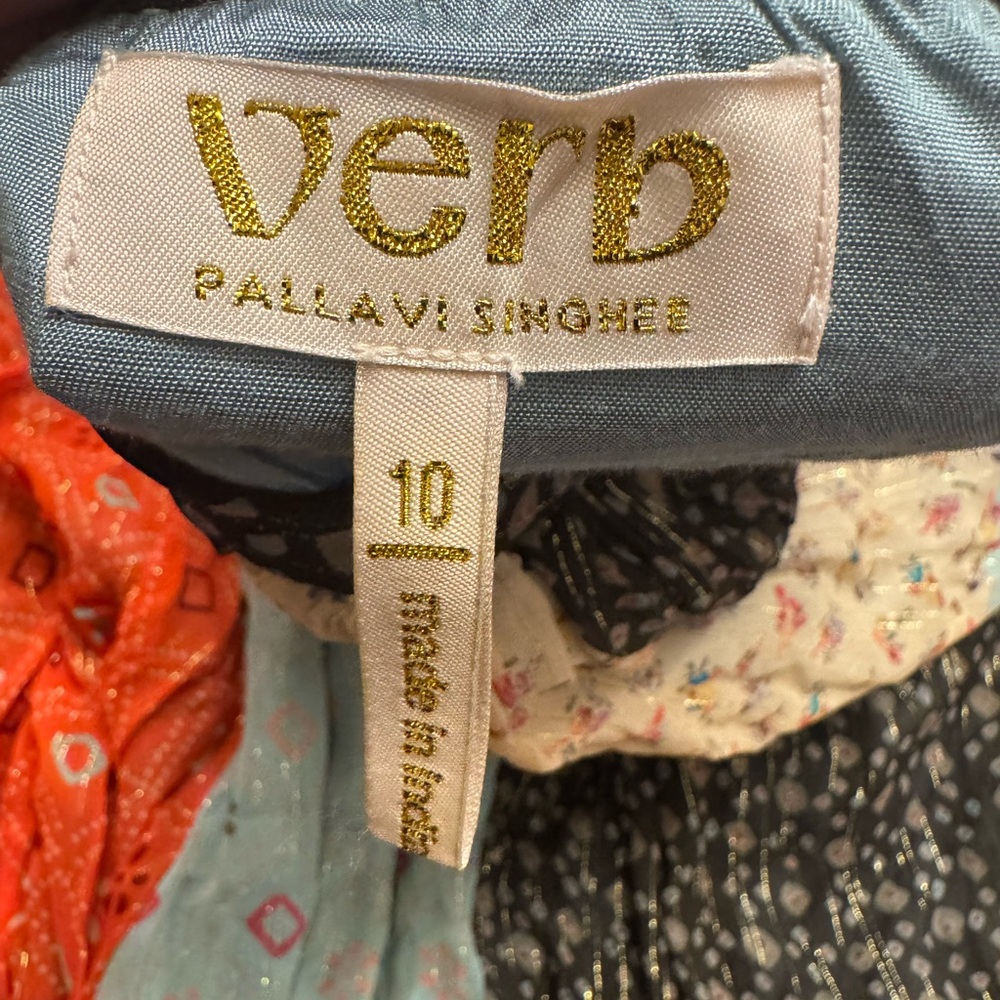 Anthropologie VERB Margot Pleated Floral Maxi Skirt Size 10 made in India - Picture 5 of 7